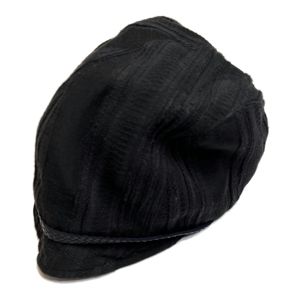 Eugenia Kim Black Braided Trim Newsboy Cap